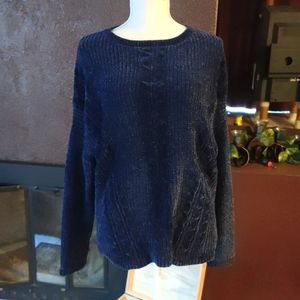 Pallette Navy blue Chenille sweater XL